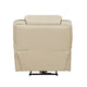 Millie 40 Inch Power Recliner Chair Beige Faux Leather Solid Wood Metal By Casagear Home