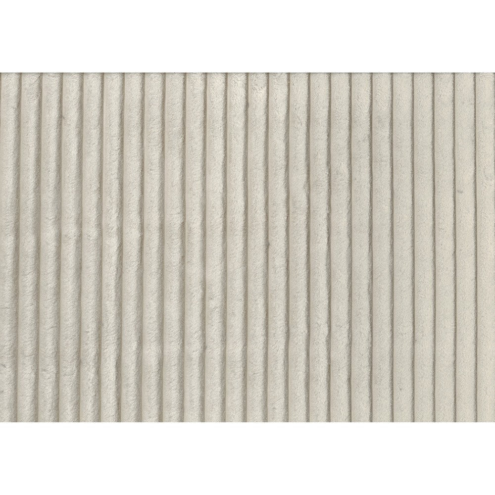 Rix 45 Inch Ottoman Attached Seat Cushion in Beige Corduroy Fabric Wood By Casagear Home BM314830