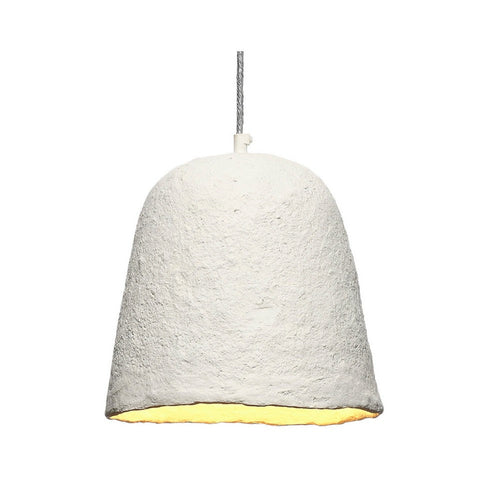 Zoe 96 Inch Pendant Chandelier, Modern Bell Shape Paper Mache, Beige By Casagear Home