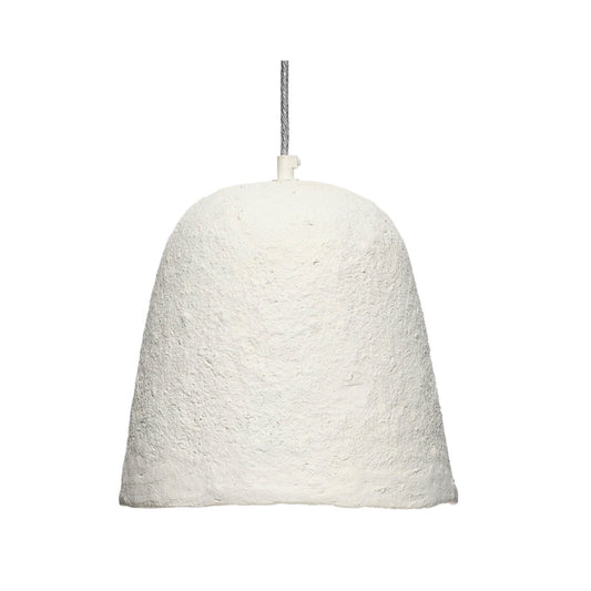 Zoe 96 Inch Pendant Chandelier, Modern Bell Shape Paper Mache, Beige By Casagear Home