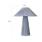 Liya 18 Inch Table Lamp, Cone Shade and Tapered Base, Textured Blue Finish By Casagear Home