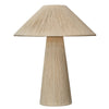 Liya 18 Inch Table Lamp, Cone Shade, Tapered Base, Off White Texture Finish By Casagear Home
