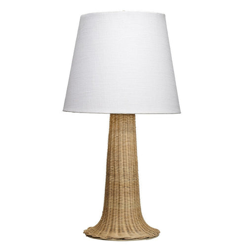 27 Inch Table Lamp, Tree Trunk Base, Tapered Shade, White, Natural Brown  By Casagear Home