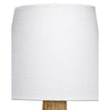 27 Inch Table Lamp, Tree Trunk Base, Tapered Shade, White, Natural Brown  By Casagear Home