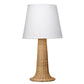 27 Inch Table Lamp, Tree Trunk Base, Tapered Shade, White, Natural Brown  By Casagear Home