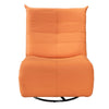 Gea 35 Inch Swivel Recliner Chair Tufted Orange Faux Leather Modern By Casagear Home BM314846