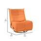 Gea 35 Inch Swivel Recliner Chair Tufted Orange Faux Leather Modern By Casagear Home BM314846