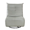 Gea 35 Inch Swivel Recliner Chair, Tufted Green Gray Faux Leather, Modern By Casagear Home