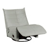 Gea 35 Inch Swivel Recliner Chair Tufted Green Gray Faux Leather Modern By Casagear Home BM314848