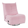 Gea 35 Inch Swivel Recliner Chair Tufted Pink Corduroy Solid Wood By Casagear Home BM314849