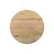 Tete 47 Inch Dining Table, Solid Brown Wood Round Top, Black Metal Base By Casagear Home