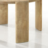 Bowny 47 Inch Dining Table, Round Top, Natural Oak Brown Finish, Solid Wood By Casagear Home