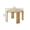 Bowny 47 Inch Dining Table, Round Top, Natural Oak Brown Finish, Solid Wood By Casagear Home