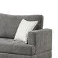 Lae 80 Inch Sofa with 2 Throw Pillows Tufted Gray Chenille Upholstery By Casagear Home BM314858