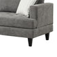 Lae 80 Inch Sofa with 2 Throw Pillows Tufted Gray Chenille Upholstery By Casagear Home BM314858