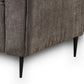 Tiu 39 Inch Accent Chair Lumbar Pillow Gray Chenille Metal Solid Wood By Casagear Home BM314867