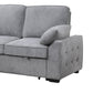 Ken 91 Inch Sectional Sofa Drop Table Storage Chaise Light Gray Chenille By Casagear Home BM314872