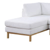 Nia 93 Inch Sectional Sofa with Chaise White Sherpa Upholstery Solid Wood By Casagear Home BM314875