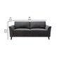 Sen 80 Inch Plush Sofa with Tufted Arms Padded Gray Linen Solid Wood By Casagear Home BM314881