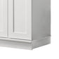Lyn 71 Inch Storage Cabinet Wardrobe, Framed Panel Doors, White Solid Wood  By Casagear Home