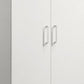 Cae 72 Inch Cabinet Armoire with Shelf Hanging Rod Double Door White By Casagear Home BM314891