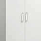 Cae 72 Inch Cabinet Armoire with Shelf, Hanging Rod, Double Door, White By Casagear Home