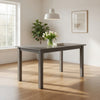 Lisle 48-60 Inch Extendable Dining Table, Rectangular Top, Gray Solid Wood By Casagear Home