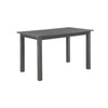 Lisle 48-60 Inch Extendable Dining Table Rectangular Top Gray Solid Wood By Casagear Home BM314900
