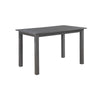 Lisle 48-60 Inch Extendable Dining Table, Rectangular Top, Gray Solid Wood By Casagear Home