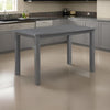 Lisle 48-60 Inch Extendable Dining Table, Rectangular Top, Gray Solid Wood By Casagear Home