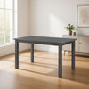 Lisle 48-60 Inch Extendable Dining Table, Rectangular Top, Gray Solid Wood By Casagear Home