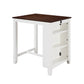 Ham 36 Inch Counter Height Small Dining Table with Shelves USB Port White By Casagear Home BM314910