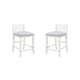 Ham 25 Inch Counter Height Chair Set of 2 Cream Fabric White Wood Finish By Casagear Home BM314912
