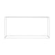 Eme 56 Inch Console Table Rectangular Top White Finish Metal Frame By Casagear Home BM314931