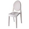 Temmy 20 Inch Dining Chair Set of 4 Indoor Outdoor Use White Finish By Casagear Home BM314933