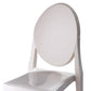 Temmy 20 Inch Dining Chair Set of 4 Indoor Outdoor Use White Finish By Casagear Home BM314933