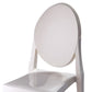 Temmy 20 Inch Dining Chair Set of 4, Indoor, Outdoor Use, White Finish By Casagear Home