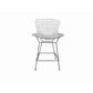 Hely 24 Inch Counter Stool Set of 2 Black White Faux Leather Seats By Casagear Home BM314942