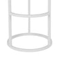 Tane 30 Inch Bar Stool Round Padded Seat White Faux Leather Metal By Casagear Home BM314949