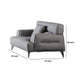 Elsa 53 Inch Sofa Chair Gray Leather Seat and Armrests Chrome Metal By Casagear Home BM315005