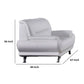 Siaa 57 Inch Loveseat White Faux Leather Upholstery Chrome Metal Wood By Casagear Home BM315009