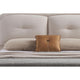 Kia Queen Size Bed Low Profile Ivory Upholstered Pillow Headboard Wood By Casagear Home