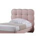 Jeny Full Size Bed Pink Leather Upholstered Tufted Headboard Wood By Casagear Home