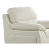 Myn 47 Inch Sofa Chair Ivory Tufted Italian Leather Upholstery Cushioned By Casagear Home BM315032