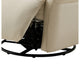 Gymi 39 Inch Swivel Power Recliner with Phone Holder Cushioned Ivory By Casagear Home