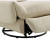 Femi 39 Inch Swivel Power Recliner Infusion Chair Ivory Tufted Fabric By Casagear Home