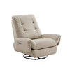 Femi 39 Inch Swivel Power Recliner Infusion Chair, Gray Tufted Fabric By Casagear Home