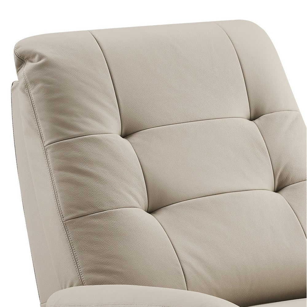 Femi 39 Inch Swivel Power Recliner Infusion Chair Gray Tufted Fabric By Casagear Home