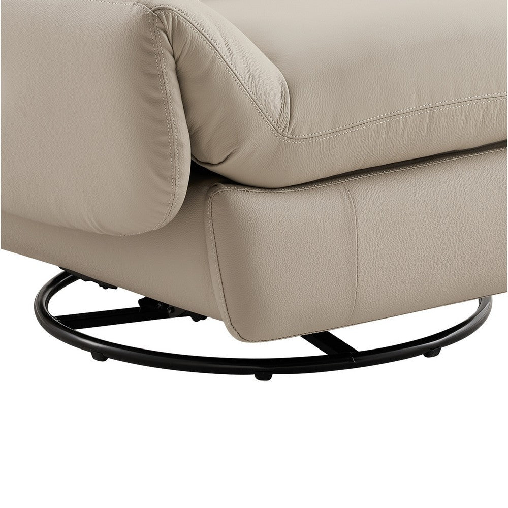 Femi 39 Inch Swivel Power Recliner Infusion Chair Gray Tufted Fabric By Casagear Home