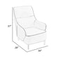 Lavy Accent Chair Armchair Tall Back Cream Real Leather Upholstery By Casagear Home BM315053